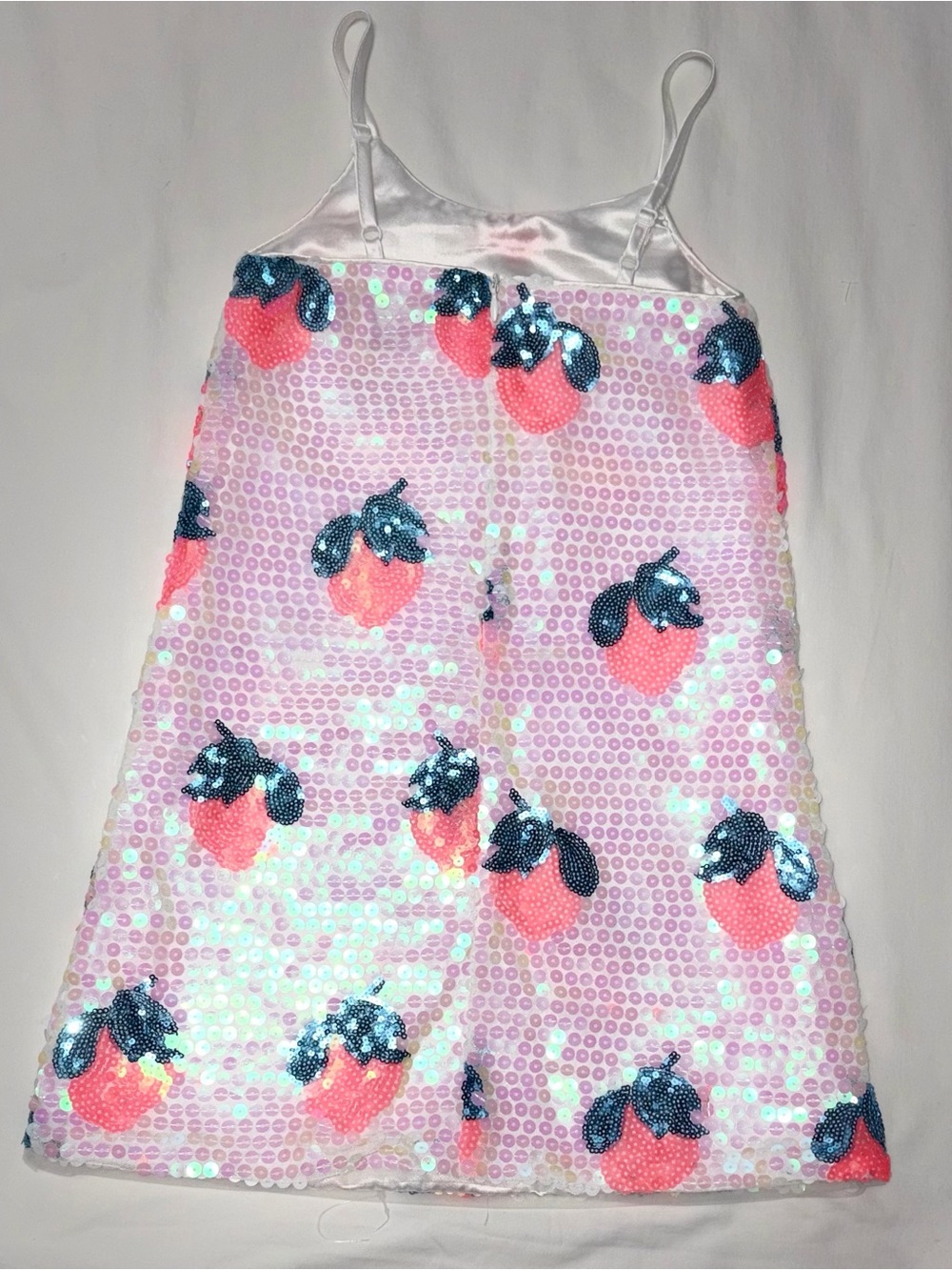 Lola and the Boys sequined strawberry slip dress with satin lining sz 4 NWOT - Picture 4 of 4